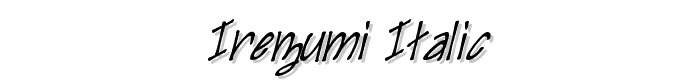 Irezumi Italic font